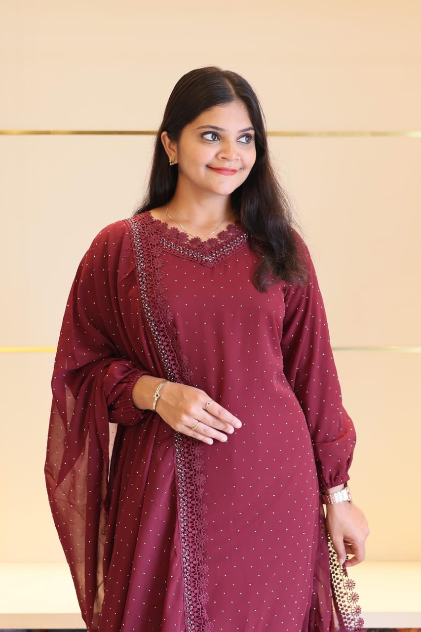 New stylish Gown with dupatta