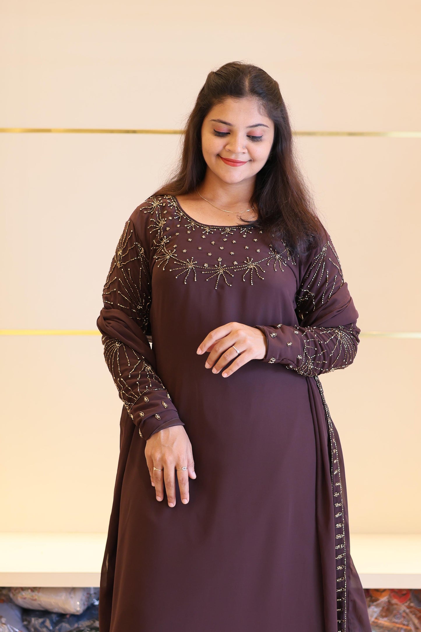 3 piece heavy salwar set( top pant dupatta)