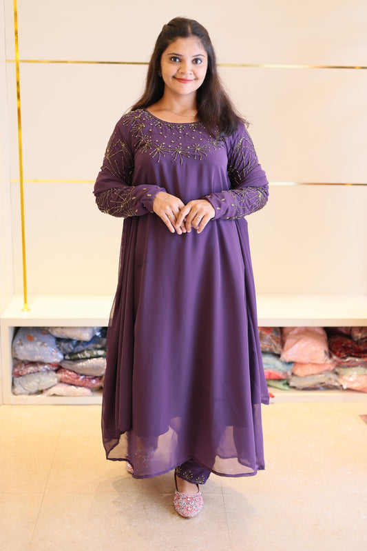 3 piece heavy salwar set( top pant dupatta)