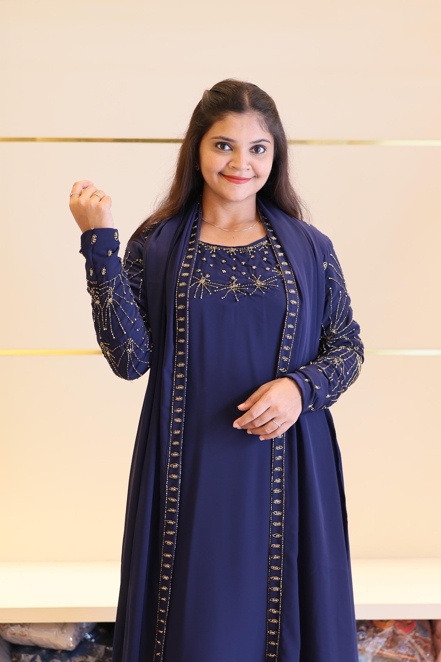 3 piece heavy salwar set( top pant dupatta)