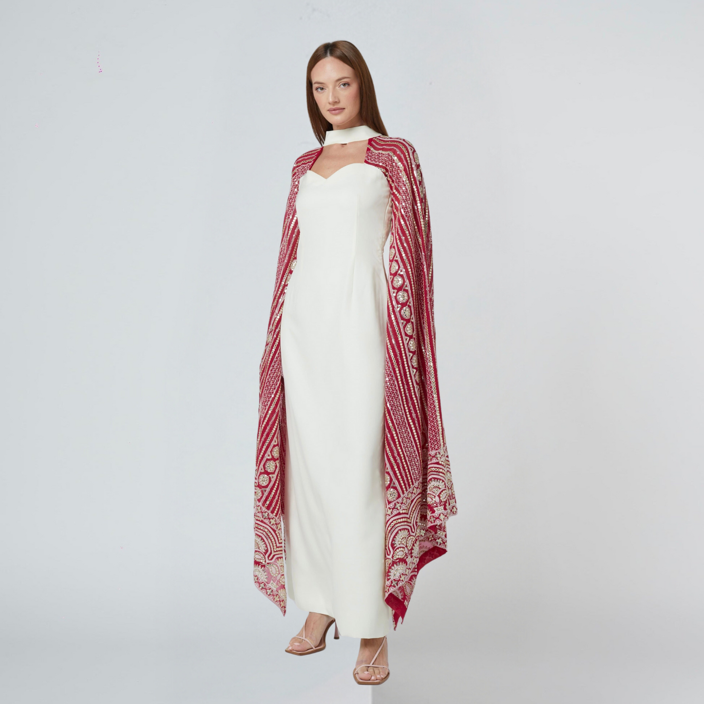 3 piece heavy salwar set( top pant dupatta)