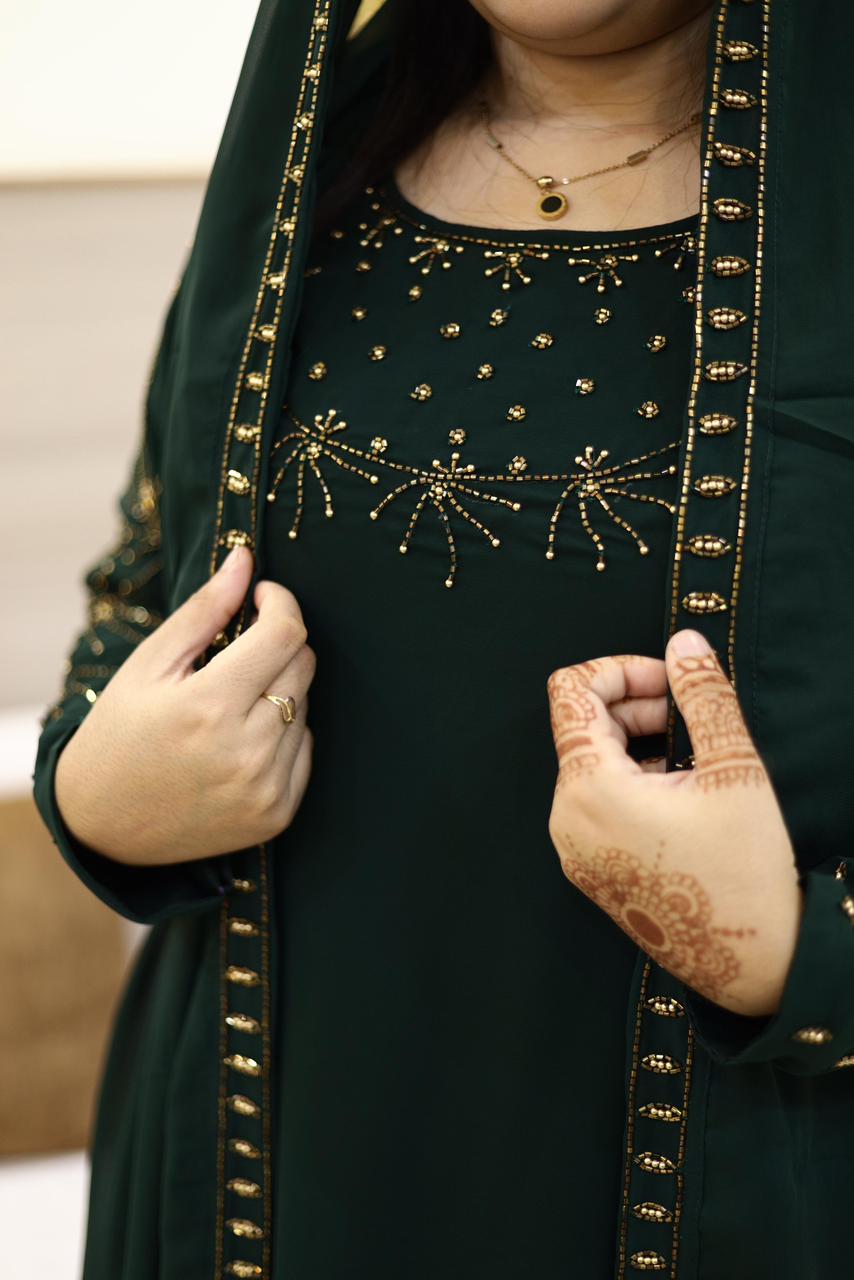 3 piece heavy salwar set( top pant dupatta)