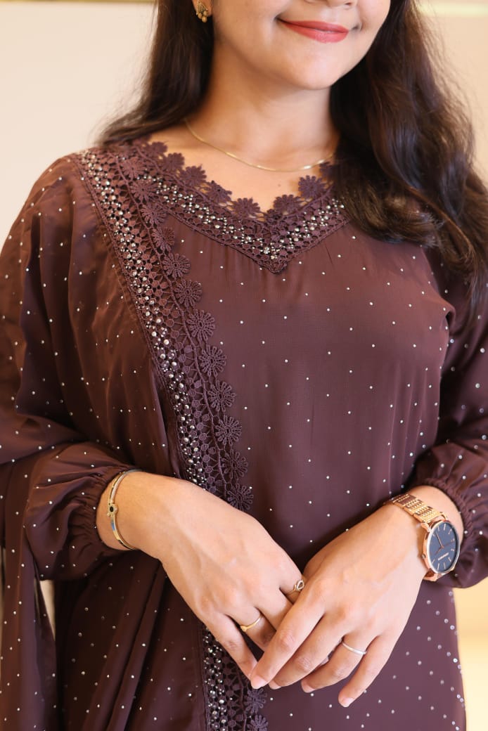 New stylish Gown with dupatta