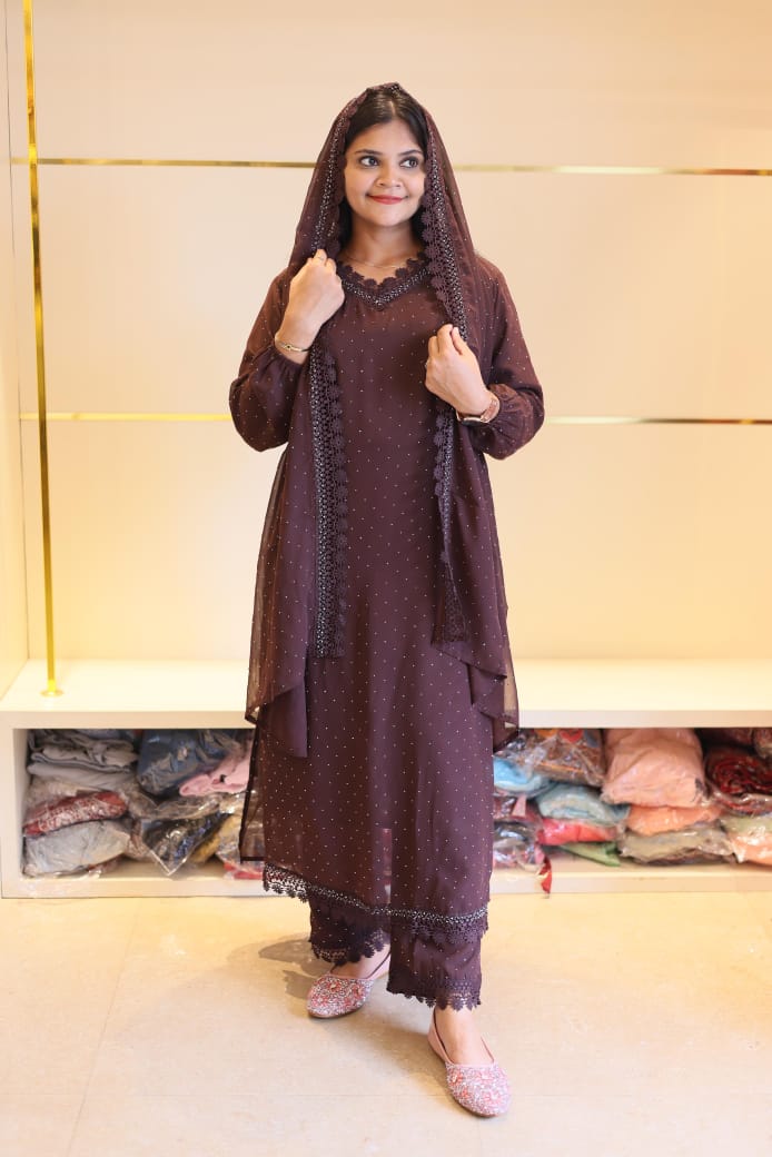 New stylish Gown with dupatta