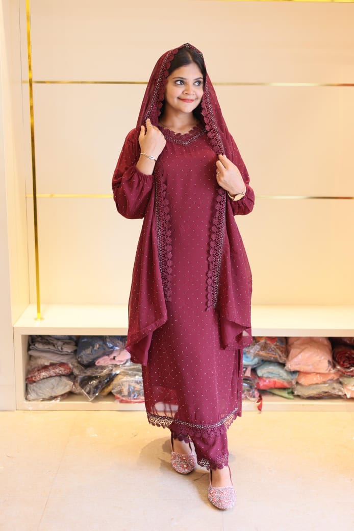 New stylish Gown with dupatta