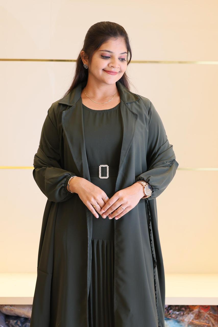 New stylish Shrug with inner + hijab + belt