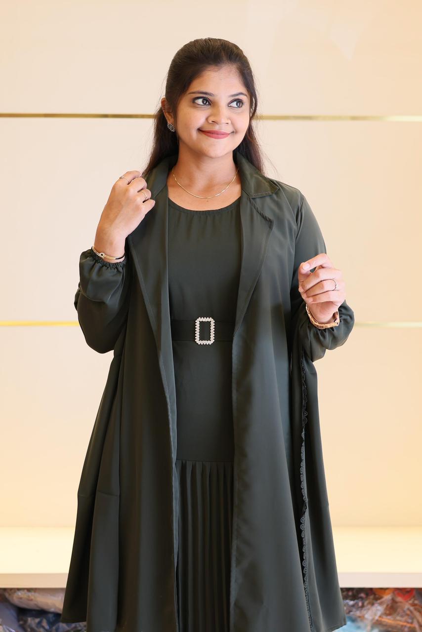 New stylish Shrug with inner + hijab + belt