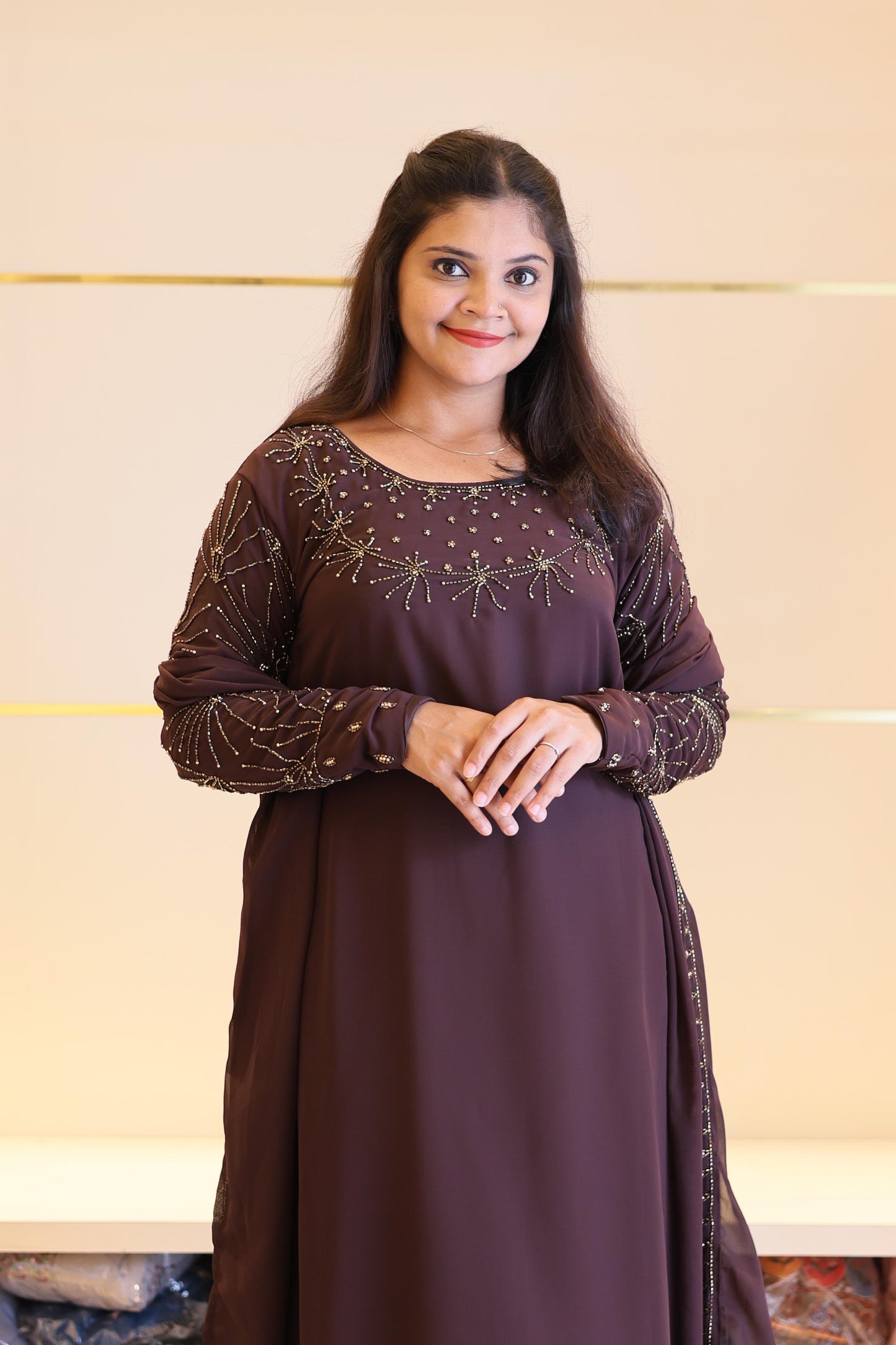 3 piece heavy salwar set( top pant dupatta)