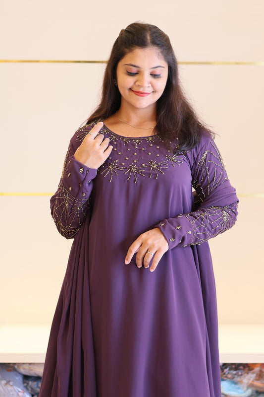 3 piece heavy salwar set( top pant dupatta)