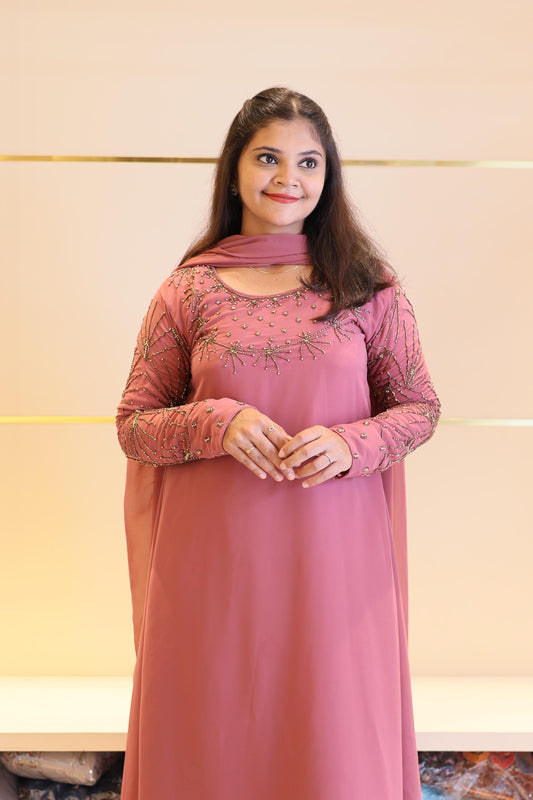 3 piece heavy salwar set( top pant dupatta)